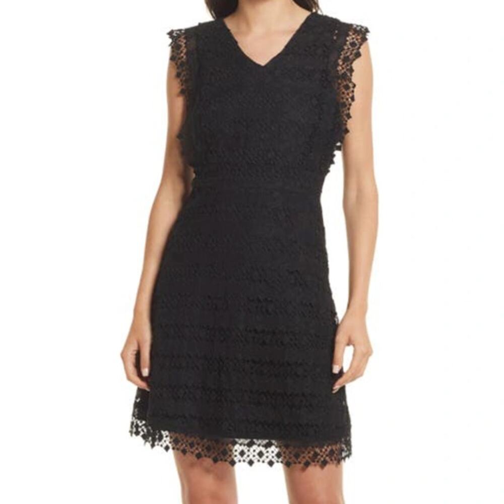 Amy Lynn Flutter Sleeve Lace Dress, Size S